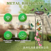 Garden Lawn Metal Bird Feeder Climbing Frame Yard Decoration Bird Bath