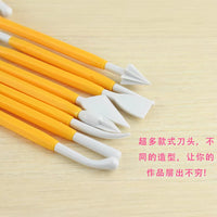 8-Piece Ultra-Light Clay Tool Set with Embossing Molds for Kids' DIY Crafts