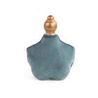 Peacock Blue Velvet Jewelry Display Stand for Necklaces, Earrings, and Rings