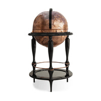 Luxury Designer Creative Art Globe Wine Cabinet Pure Copper Portugal Style Decorative Storage Bar Cart