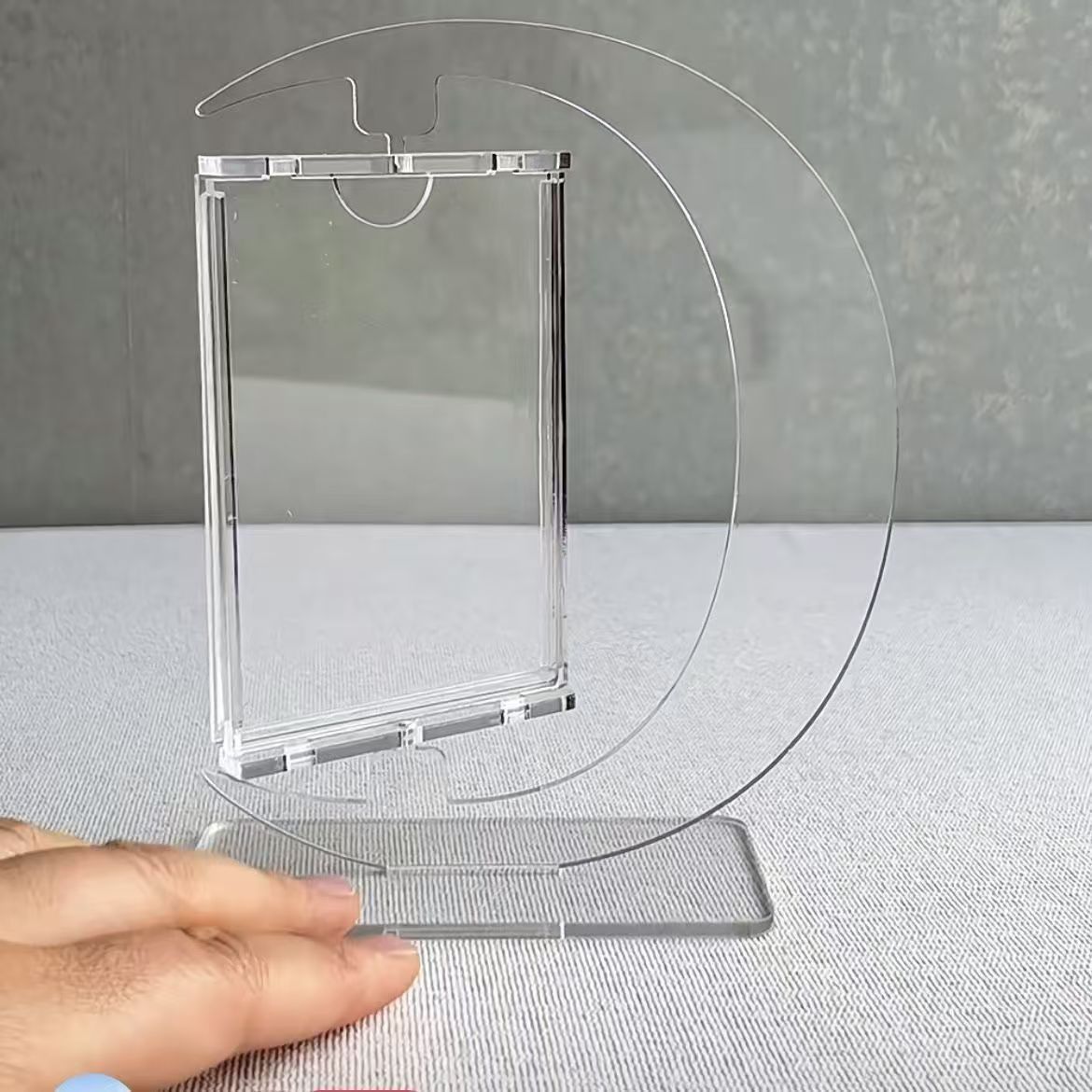 3-inch Guka Card Holder Rotating Stand Photo Frame DIY Transparent Acrylic