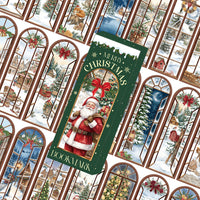 Christmas Bookmark Set - 24 Creative Paper Reading Cards in Gift Box