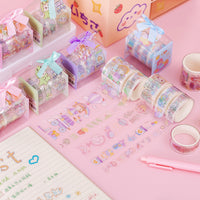 Creative Hot Stamping Washi Tape & Sticker Set for DIY Crafts and Gifts