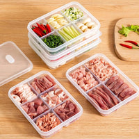 Refrigerator Food Storage Containers with Dividers for Meal Prep and Freezer Organization