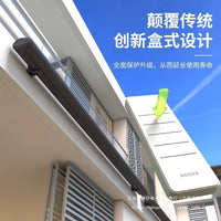 Electric Retractable Awning for Outdoor Villa Balcony Garden, Remote Control Sun Shade Rain Shelter