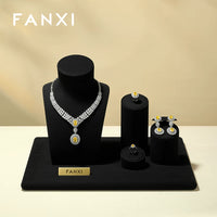 FANXI Premium Jewelry Display Stands for Necklaces, Earrings, Rings, Bracelets - Mannequin Bust Showcase Organizer