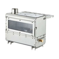 Portable Stainless Steel Folding Wood Burning Camping Stove for Outdoor Heating and Cooking
