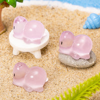 Luminous Capybara Micro Landscape Resin Ornament for Home Decor and DIY Crafts