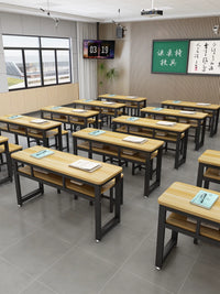 Double Student Desk with Chairs for Classroom and Tutoring Centers