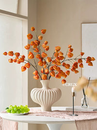 Artificial Koelreuteria Fruit Flower Bouquet with Vase for Home Decor