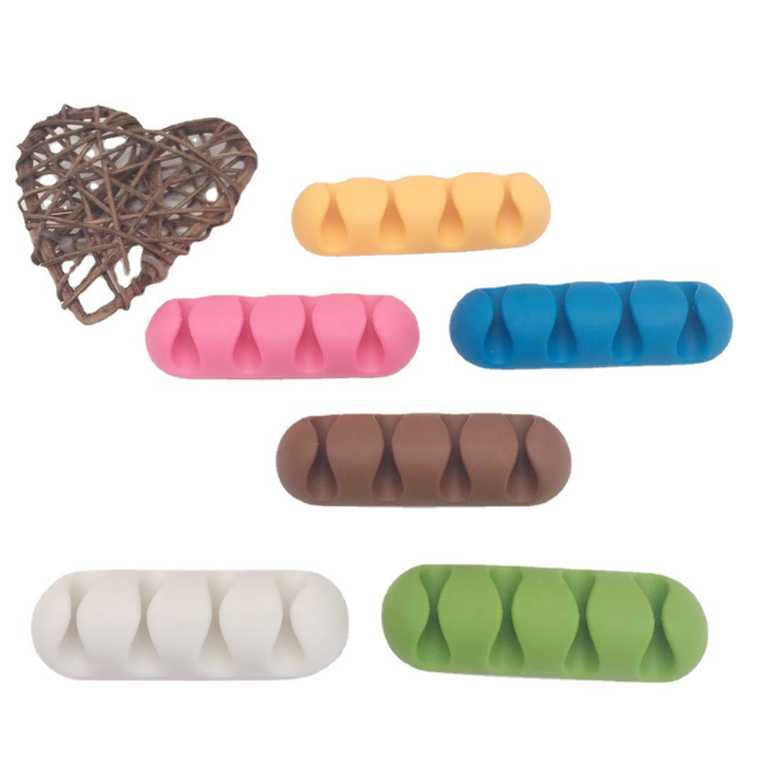 Cable Organizer Clips for Desk, Self-Adhesive Cord Management Holder for USB Cables, Earphone Wires, Charger Cords