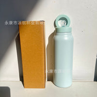 Yuanhang 24oz Leak-Proof Stainless Steel Insulated Sports Water Bottle with Magnetic Lid for Fitness & Pilates