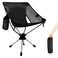 Gito 360-Degree Rotating Moon Chair Lightweight Aluminum Alloy Outdoor Camping Folding Beach Chair Portable