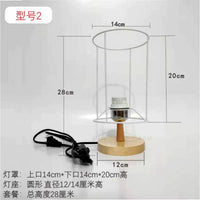 Hand-Woven Bohemian Cotton Rope Lampshade DIY Kit with E27 Iron Frame for Table Lamp
