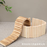 Hamster Rat Chicken Wooden Ladder Swing Arch Bridge Hideout Tunnel Toy