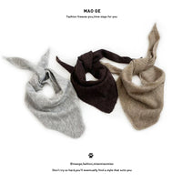 Korean Style Knitted Triangle Scarf for Women, Winter Neck Warmer Shawl