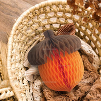 Autumn Acorn Honeycomb Balls Thanksgiving Party Decorations