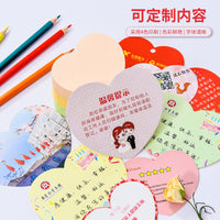 Heart-shaped Mini Message Cards for DIY Crafts and Greetings