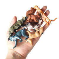 Realistic Mini Forest Animal Figurines Set for Kids - Squirrel, Fennec Fox, Meerkat, Raccoon, Monkey, Civet