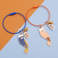 Lucky Koi Fish Keychain with Bell Charm for Bags & USB Drives