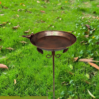Vintage Iron Art Bird Feeder Bath for Outdoor Garden