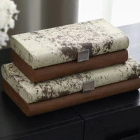 Nordic Modern Leather & Fur Patchwork Jewelry Storage Box