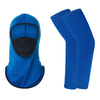 UV Protection Breathable Mesh Hood and Arm Sleeves Set for Outdoor Activities