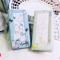 Cartoon Animal 4-Grid Photo Card Holder for K-Pop Photocards and Collectibles