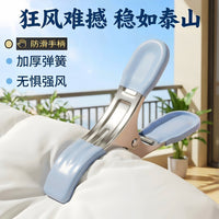 Household Windproof Quilt Clips, Stainless Steel Clothes Drying Clips with Non-Slip Coating