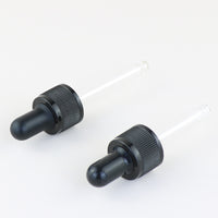 Ribbed Dropper Bottle Caps with Silicone Head for Essential Oil Bottles, 18mm Thread