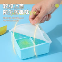 Silicone Ice Cube Tray with Lid, Large 5cm Square Ice Cube Mold for Home Bar, 4/6/8 Grids