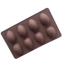 8-Cavity Easter Egg Silicone Mold for Chocolate, Ice Cubes, Pudding, Jelly, Desserts, Soap Making