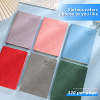 2027 Daily Planner Faux Leather Notebook 365-Day Agenda Journal