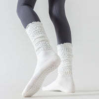 Women's Non-Slip Yoga Pilates Socks with Silicone Grips, High Elasticity, Mid-Calf Length