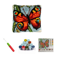 DIY Latch Hook Yarn Rug Pillow Cover Kit