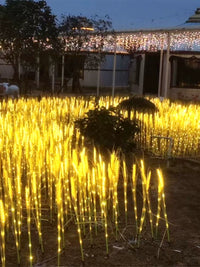 Solar Powered Wheat Ear LED Garden Stake Lights Outdoor Waterproof Landscape Decorative Lamps