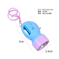 Mini LED Flashlight Keychain for Pet Play and Cat Teasing, Cute Macaron Color Pendant