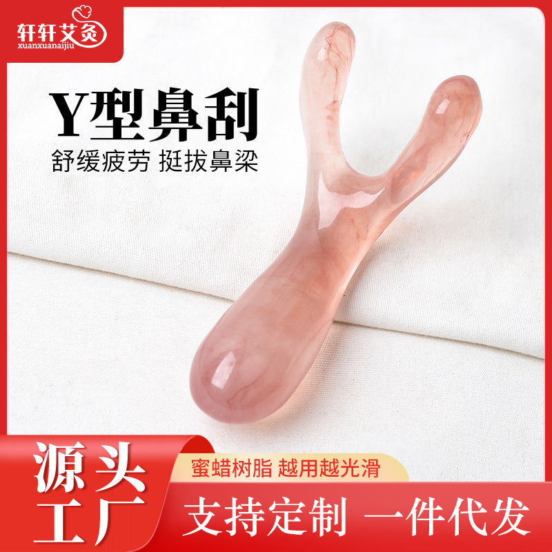 Nose Massager and Scraper for Bridge and Meridian Stimulation