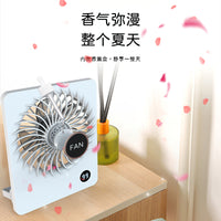 USB Desktop Aroma Diffuser Fan with Digital Display, 5-Speed Quiet Operation for Home and Office