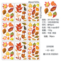 Autumn Maple Leaf Static Cling Window Decals for Thanksgiving Fall Decor