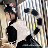 Handmade Cat Ear Headband and Tail Cosplay Accessory Set