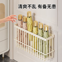 Magnetic/Adhesive Umbrella Holder for Entryway, Wall-Mounted Drip Tray Umbrella Stand