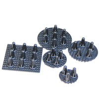 Plastic Pot Bottom Mesh Pads for Drainage and Soil Retention - Round and Square Breathable Mats with Feet