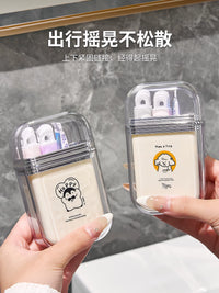 Portable Travel Wash Kit with Toothbrush Holder and Mouthwash Cups