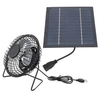 Portable 5W Solar Panel with 5V Output for Outdoor Cooling Fan and Charging
