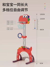 Adjustable Kids Basketball Hoop and Soccer Goal Set, Indoor Mini Ball Game Toy for Boys, Home Shooting Practice