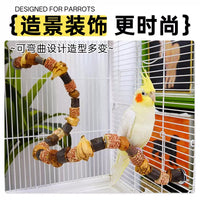 Parrot Chewing Climbing Ladder Perch Toy for Birds, Teeth Grinding and Intelligence Boosting, Cage Accessory
