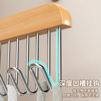 Solid Wood Hanger for Belts, Vests, Ties, and Clothing - Multi-functional Storage Rack