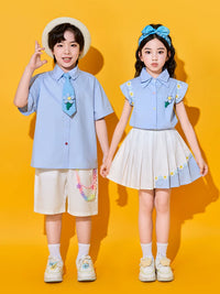 Kids' Performance Cheerleading Uniform Set for School Sports Day and Chorus