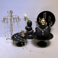 Velvet Mannequin Bust Necklace Display Stand Jewelry Organizer for Storefront Window Photography